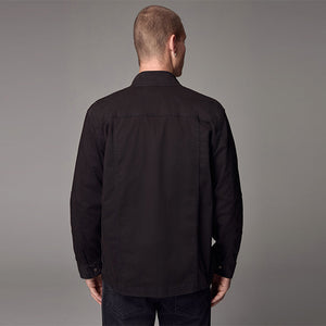 Black Zip Through Funnel Jacket