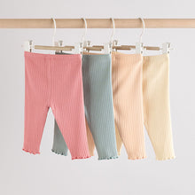 Load image into Gallery viewer, Blue/Pink Baby Leggings 4 Pack (0-12mths)

