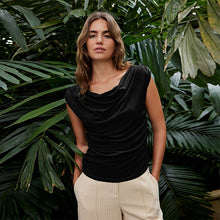 Load image into Gallery viewer, DRAPE SLVLS BLK
