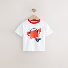 Load image into Gallery viewer, Red Crab Short Sleeve Graphic Print T-Shirt (3mths-6yrs)
