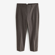 Load image into Gallery viewer, Brown Tailored Checked Slim Trousers
