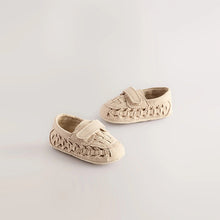 Load image into Gallery viewer, Neutral Woven Loafer Baby Shoes (0-18mths)
