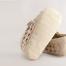 Load image into Gallery viewer, Neutral Woven Loafer Baby Shoes (0-18mths)
