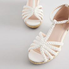 Load image into Gallery viewer, White Heeled Wedge Sandals
