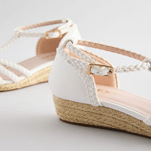 Load image into Gallery viewer, White Heeled Wedge Sandals
