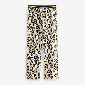 Cream Leopard Short Sleeve Pyjamas