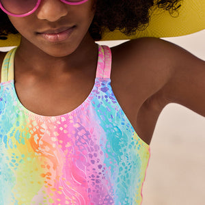 Multi Animal Double Strap Swimsuit (3-12yrs)