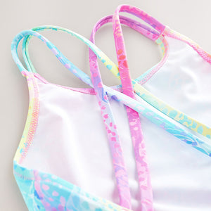 Multi Animal Double Strap Swimsuit (3-12yrs)