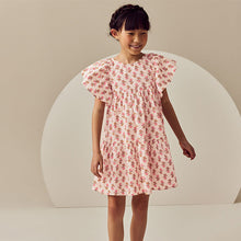 Load image into Gallery viewer, Pink Printed Ruffle Summer Dress (3-12yrs)
