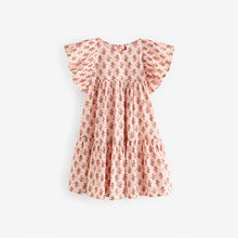 Load image into Gallery viewer, Pink Printed Ruffle Summer Dress (3-12yrs)

