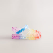 Load image into Gallery viewer, Rainbow Jelly Sandals
