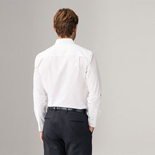 Load image into Gallery viewer, White Regular Fit Easy Care Long Sleeve Single Cuff Smart Shirts 2 Pack
