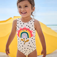 Load image into Gallery viewer, Ecru Spot Rainbow Swimsuit (6mths-6yrs)
