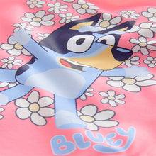 Load image into Gallery viewer, Coral Pink Flower Print Frill Shoulder Swimsuit (12mths-7yrs)
