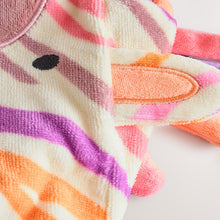 Load image into Gallery viewer, Bright Zebra Towelling 100% Cotton Poncho (9mths-6yrs)
