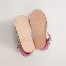 Load image into Gallery viewer, Rainbow Metallic Standard Fit (F) Fisherman Occasion Sandals
