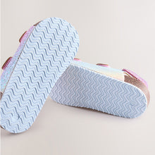 Load image into Gallery viewer, Multi Glitter Standard Fit (F) Corkbed Double Two Strap Sandals
