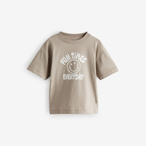 Neutral Fun Times Simple Short Sleeve T-Shirt