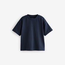 Load image into Gallery viewer, Navy Short Sleeve Plain T-Shirt (3mths-6yrs)
