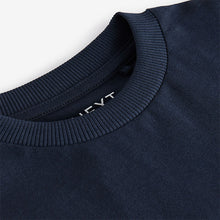 Load image into Gallery viewer, Navy Short Sleeve Plain T-Shirt (3mths-6yrs)
