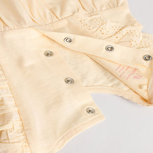 Tonal Pink Broderie 3 Pack Baby Rompers