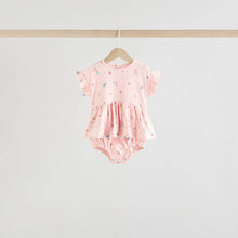 Load image into Gallery viewer, Pink Fairy Mouse 3 Pack Skirted Baby Rompers
