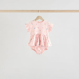 Pink Fairy Mouse 3 Pack Skirted Baby Rompers