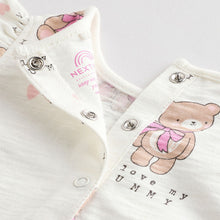 Load image into Gallery viewer, White I Love My Mummy Baby Bloomer Romper

