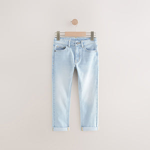 Bleach Wash Regular Fit Stretch Jeans