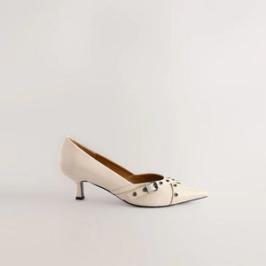 Bone Standard Fit Forever Comfort® Point Toe Eyelet Buckle Low Courts