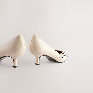 Bone Standard Fit Forever Comfort® Point Toe Eyelet Buckle Low Courts