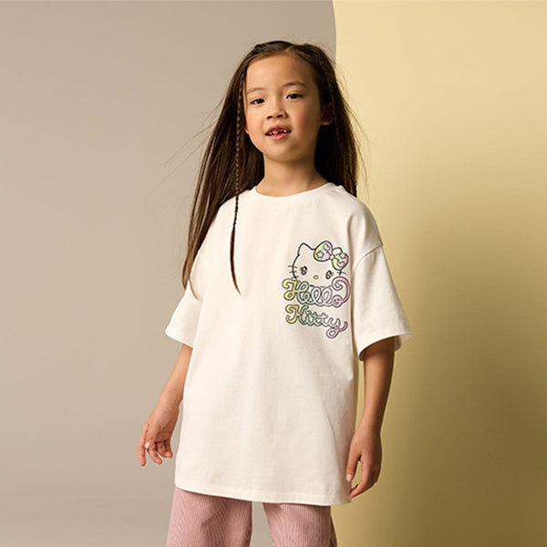 White Hello Kitty Oversized T-Shirt (3-12yrs)