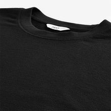 Load image into Gallery viewer, Black Textured Relaxed Heavyweight 100% Cotton T-Shirt
