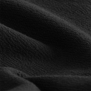 Black Textured Relaxed Heavyweight 100% Cotton T-Shirt