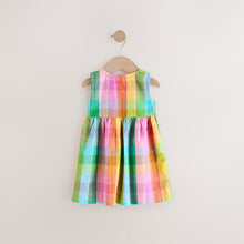 Load image into Gallery viewer, Rainbow Check Sleeveless Pocket Summer Dress (3mths-6yrs)
