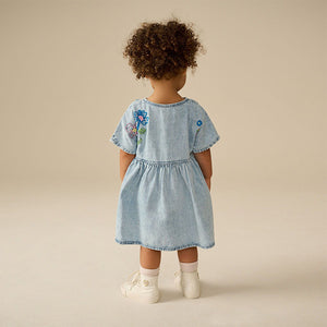 Denim Embroidered Relaxed Summer Dress (3mths-6yrs)