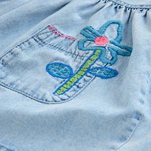 Load image into Gallery viewer, Denim Embroidered Relaxed Summer Dress (3mths-6yrs)
