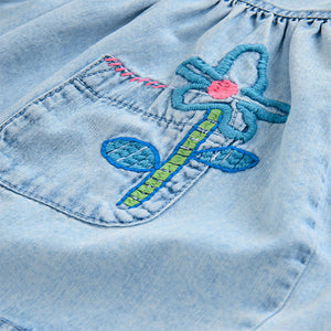 Denim Embroidered Relaxed Summer Dress (3mths-6yrs)