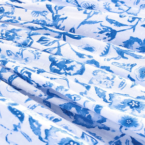 Blue Floral Angel Sleeve Dress (3mths-6yrs)