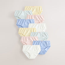 Load image into Gallery viewer, Yellow/White Briefs 10 Pack (1.5-12yrs)
