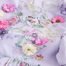 Load image into Gallery viewer, Lilac Purple Angel Sleeve Embellished Dress (3-12yrs)
