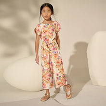 Load image into Gallery viewer, Cream Floral Printed Jumpsuit (3-12yrs)
