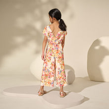 Load image into Gallery viewer, Cream Floral Printed Jumpsuit (3-12yrs)
