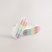 Load image into Gallery viewer, White Standard Fit (F) Chunky Trainers With Touch Fastening
