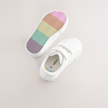 Load image into Gallery viewer, White Standard Fit (F) Chunky Trainers With Touch Fastening
