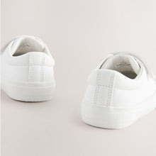 Load image into Gallery viewer, White Standard Fit (F) Chunky Trainers With Touch Fastening
