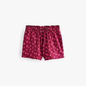 Berry Heart 100% Cotton Frill Vest Short Set Pyjamas