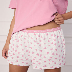 Pink Heart Short Set Pyjamas
