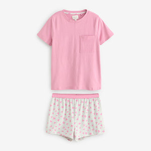 Pink Heart Short Set Pyjamas