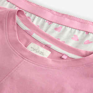 Pink Heart Short Set Pyjamas
